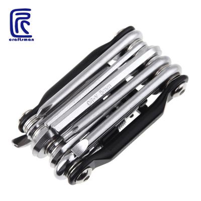 China Bicycle Repair Multi Tool 11 in 1 Bicycle Repair Tool Kit Carbon Steel Bike Hex Spoke Screwdriver Wrench Multi Tool Durable Mountain Cycle Tool Kit for sale