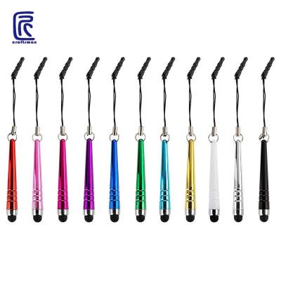 China Portable Mini Capacitive Stylus Touch Pen Touch Screen Stylus With With Dust Plugs For Smart Phone for sale