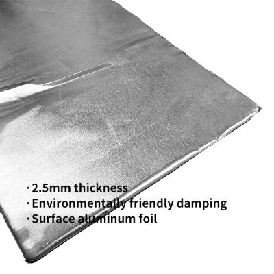 China 2.5 mm Autodemping Pad / Glanse aluminium trillingsreductie / Auto Acoustic Pad Te koop