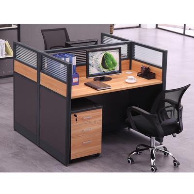 China New 2 expandable. 8 - person to use modern office desk table furniture wooden modular workstation for sale