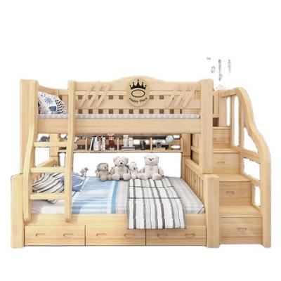 China Factory wholesale cheap modern princess kids wooden bunk bed for child for sale