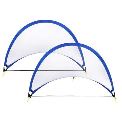 China Eco Friendly Pop Up Portable Soccer Goal Football Net For Backyard For Kids Set Of 2 With Carry Bag for sale