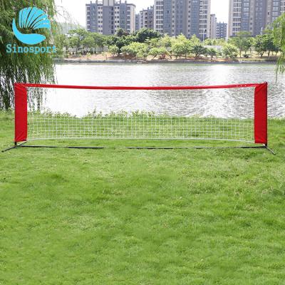 China Portable Badminton Pole Net Adjustable Post Eco Friendly PP Material for sale