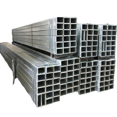 China Square Hollow Steel Rectangular Section Steel Tubes Liquid Pipe Pre-Galvanized for sale