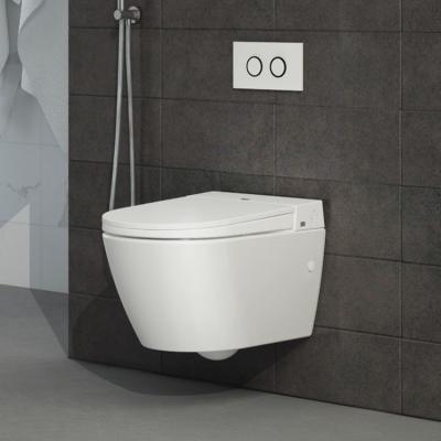 China Slow-end Smart Toilet Seats Bathroom Sanitary Wall Hung Smart Flush Toilet Seat Cover With Remote for sale