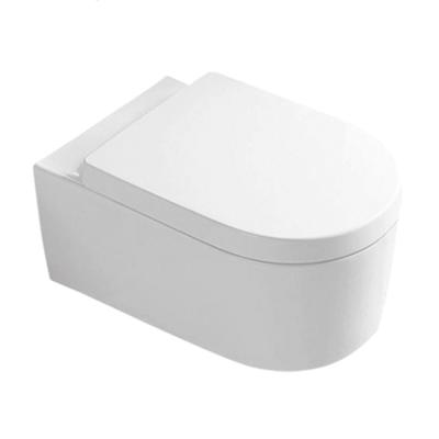 China Europe Design Wc Concealed Plastic Soft Narrow Cistern Wall Hung Toilet Seat Cover for sale