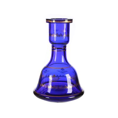 China New Hookah Hookah Glass Base Mixed Color High End Glass Egyptian Hookah Bottle for sale