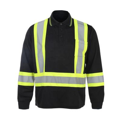 China Custom Mens Multiple Scenes Application Hi Vis Reflective Safety 100% Polyester T-Shirt for sale