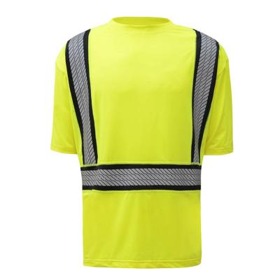 China High Visibility Anti-snag Workwear Safety Reflective T-shirt Safety T-shirt Wholesale With Pocket for sale