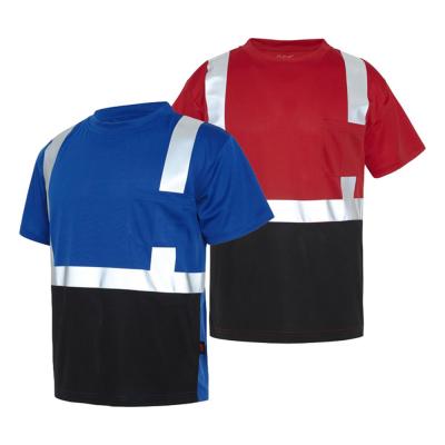 China Multiple Scenes Application Short Sleeve Safety High Quality Customized Shirt With Reflective Tape for sale