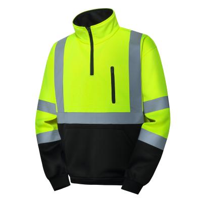 China Multiple Surveyor Work Wear Traffic Two Tone Security Riding Construction Hi Vis Fleece Safety Jacket scene enforcement for sale