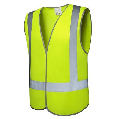 China 120Gsm En20471 Polyester High Fluorescent Yellow Reflective Safety Class 2 Safety Visibility Working Vest for sale