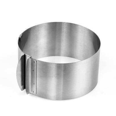 China Hot Selling High Quality Adjustable Cake Ring Round Stainless Steel DIY Baking Tools Round Mousse Ring for sale