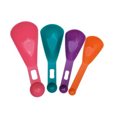 China High-quality 4pcs Plastic Colorful Measuring Spoons Measuring Cups and Spoons for Bakery and Cooking for sale