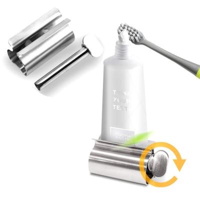 China RTS Factory direct large 304 stainless steel manual rotating squeeze cleanser clip strong squeeze toothpaste tube squeezer for sale