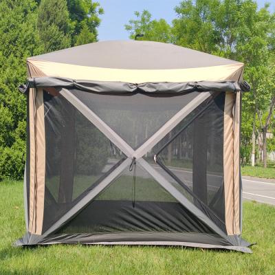 China Outdoor Camping Noise Raising Outdoor Camping EZ Travel Up Tent 4 Hub Screen House Gazebo Sided Tent for sale