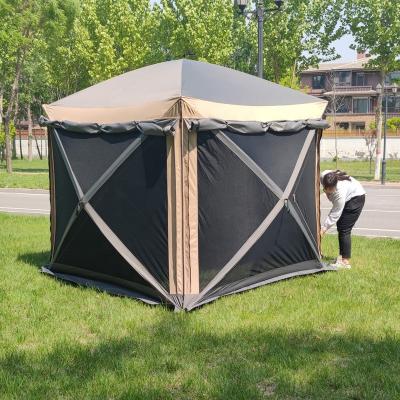 China Outdoor Camping Hiking Outdoor Waterproof Portable Arcadia Gazebo 6 Sides Easy Moving Setup In 60 Seconds Durable Anti Mosquito Hub Screen Tent for sale