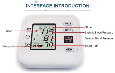 China Blood Pressure Checking For Fabricating Hospital Automatic Arm Rechargeable Digital Blood Pressure Monitor Medical Portable Type for sale