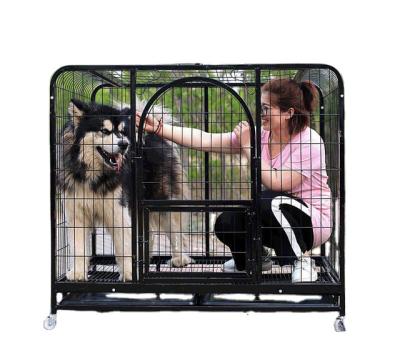 China Wholesale High Quality Thick Folding Stocked Square Pet Nest Cage Dog Iron Cage Tube Dog Kennel Cat House for sale