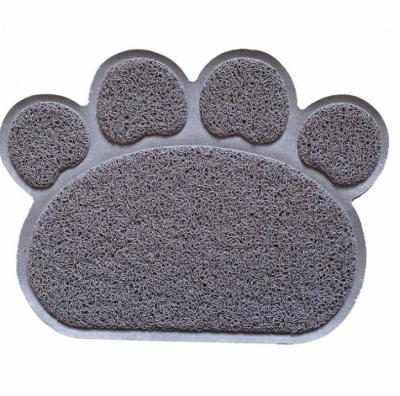 China Sustainable PVC Pet Feeding Mat Waterproof Dog Bowl Mat Cat Clow Foot Pad for sale