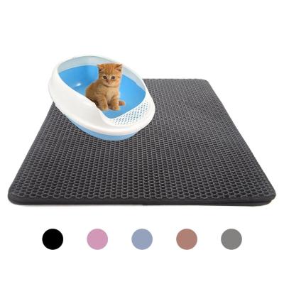 China Double Layer Sustainable Cat Litter Pad Pet Mat for sale