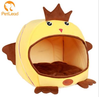 China 2021 Hot Sale Breathable Pet House Velvet Fabric Cat House With Closed Advanced PP Cotton Kennel Bed Wholesale for sale