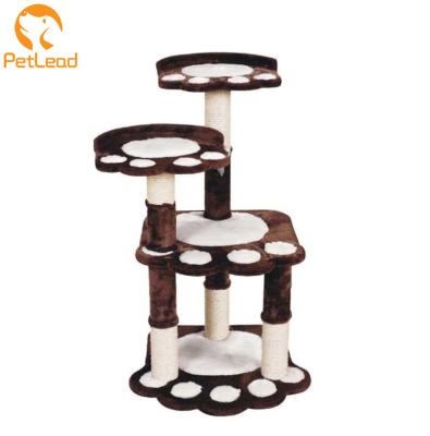 China 2021 Viable Plush Popular Large Toy Scratching Posts Pet Condo Luxury Cat Tree Tower Factory Wholesale Cat's Tree House for sale