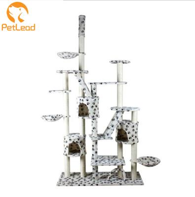 China Hot Plush Viable Large Toy Scratching Posts Pet Condo Luxury Cat Tree Tower Wholesale Cat Treehouse Sale for sale