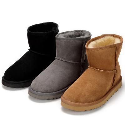 China Customized Wholesale Breathable Logo Style Basic Ankle For Australia Sheepskin Double Faced Snow Boots for sale