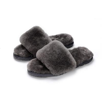 China High Quality Anti-skid Indoor Slippers With Warm TPR Sheepskin Anti-skid Outsole for sale