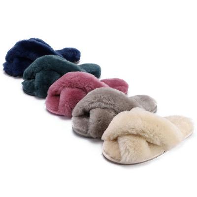 China Anti-odor Best Quality Factory Hot Selling Sheepskin Home Slippers for sale