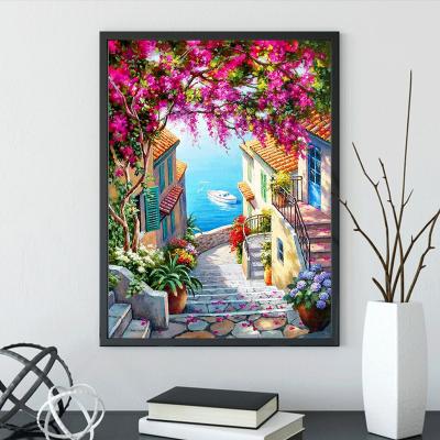 China Full Round Home Diamond Mosaic DIY Diamond Embroidery Home Decoration Gift of Decorations.Gifts 5D Diamond Painting Landscape Figure Cartoon for sale