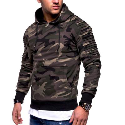 China Custom Long Sleeve Anti Shrink Spring Pockets Plus Size Lightweight Sweatshirt Pullover Army Green Camouflage Unisex Hoodies for sale