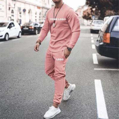 China Breathable Single Track Mens Private Label Jogger Jogging Suit Set Custom Blank Tracksuit Sweatsuit With Logo Mens 2 Two Piece Pants Set for sale