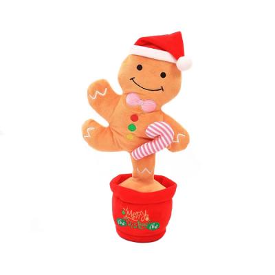 China Eco-friendly Material Christmas Tree Plush Toys Christmas Gifts Christmas Decorations Gingerbread Man for sale