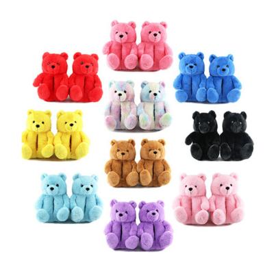 China Trendy Teddy Bear Fur Popular Slippers So Cute Fashion for sale