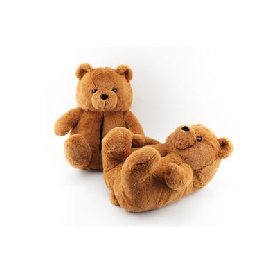 China Fashion Trend Popular Winter Cotton Home Inclusive Warm Plush Teddy Bear Slippers for sale