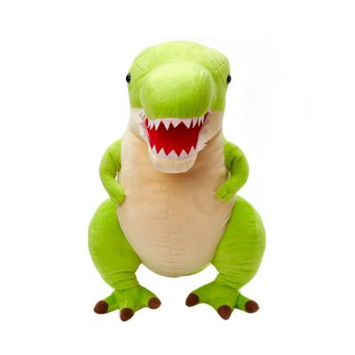 China Eco-friendly Material T. Rex With Green Body Belly Plush Toys White Dragon for sale