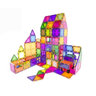 China Oversized Safety 3D Building Block Magnetic Tiles 100 PCS STEM Toy Set For Kids Inspirational Building Construction Learning Gifts For 3+ for sale