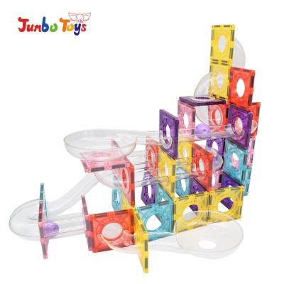 China Safety Kindergarten Toys Educational Magnetic Marble Run Set Building Blocks For Kids for sale