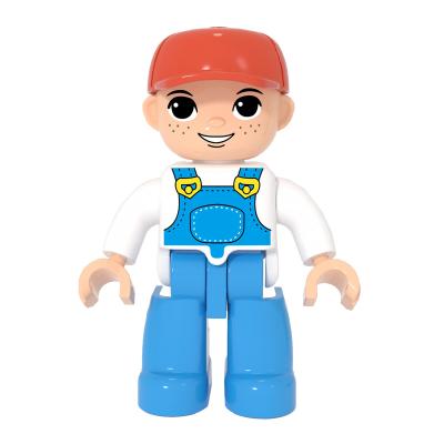 China Magnetic Safety 3D Figures Building Block Mini Bricks Cartoon Dolls Plastic Action Toy Figures Children Play One Piece Set for sale