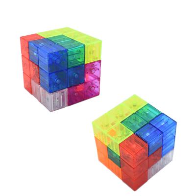 China 6*6*6 cube magic magnetic building cubes in DIY TOY Customized Magnetic Magic Cube 3d puzzle fidgety person games set for kids for sale