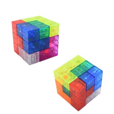 China Safety Cube Multicolor Magic Magnetic Block Kids STEM 3D Educational Toys Puzzle for sale