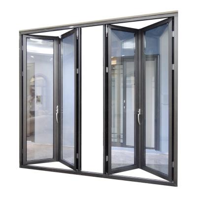 China waterproof & Healthy Insulation& energy saving aluminum glass bi folding doors patio accordion doors design for sale