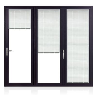 China waterproof & Healthy Insulation& WANJIA Patio Folding Door Energy Saving Aluminum French Bi Folding Door for sale