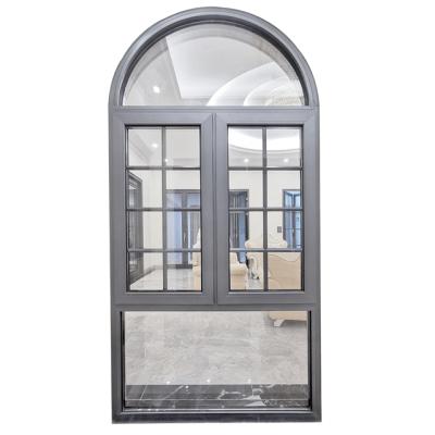 China WANJIA Folding Screen Aluminum Frame Simple Design Double Casement Glass Windows for sale