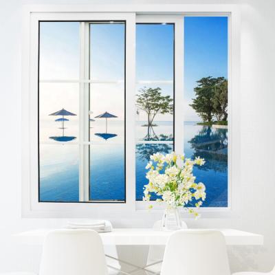 China Plastic folding screen upvc/ pvc french sliding window for sale