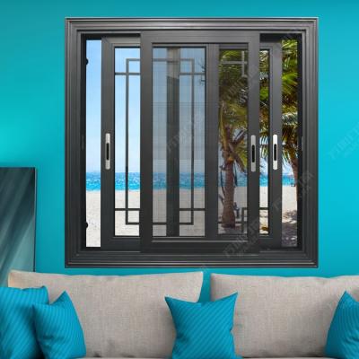 China Commercial Folding Aluminum Screen Glass Sliding Windows Guangdong for sale