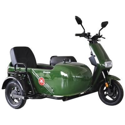 China 3 Tire Electric Fat E-Bike Aluminum Alloy Sidecar Tricycle Tricycle Super Side Ebike 73 Wheel Car for sale