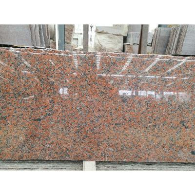 China Modern Natural Red Granite Floor Tiles120x120 Square Parks Stations Airports Hotels Villas Courtyards Polished Big Slab for sale